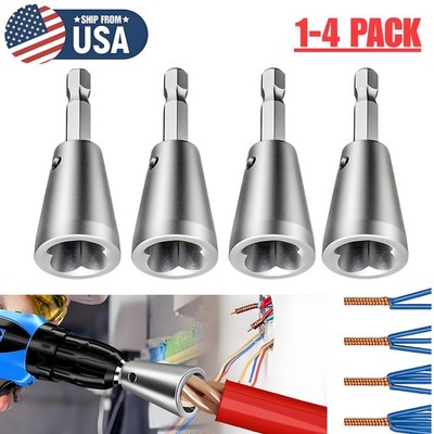 4× Multifunctional Wire Twister Tool for Drill Lightweight Wire Nut Twister USA