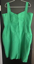 Fashion Nova Green Bodycon Bandage Square Neck Midi Sleeveless Zip Dress 3X