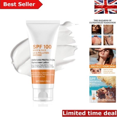 Sanfte unparfümierte Sonnencreme mit LSF 100 - Feuchtigkeitscreme für alle Hauttypen, 50g