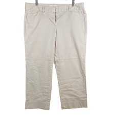 Ann Taylor LOFT Womens Pants Tan Marisa Capri Cropped Workwear Stretch 12
