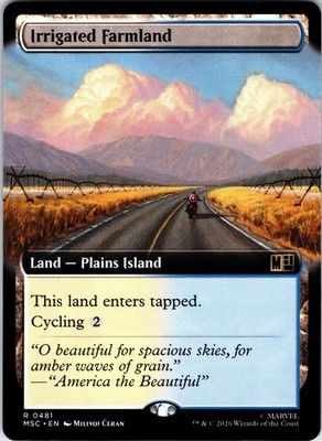 Irrigated Farmland (Extended Art) R Commander: Marvel Super Heroes 481 NM