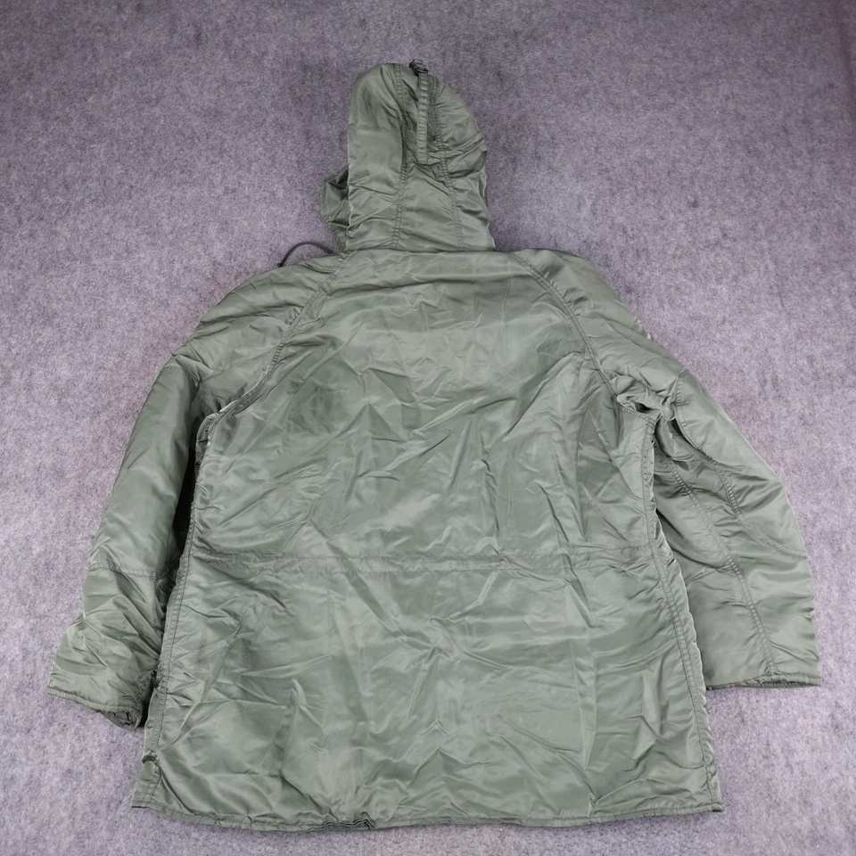 Vintage Alpha Industries Jacket Mens XL Olive N-3B Parka Extreme Cold Weather - Image 2 of 4