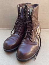 Vintage Biltrite Brown Shoe Mens SZ 9 1/2 1960s Military Combat Flight  Boots