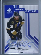 2021-22 Upper Deck SP Game Used CHL Edition New Style Blue Shane Wright Auto a8r