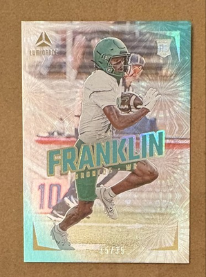 #ad 2024 Panini Luminance Rookies Troy Franklin #139 Teal 35 RC Book End $9.99