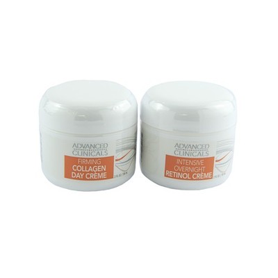 Advanced Clinicals Intensive Overnight Retinol Cream & Collagen Day Creme Set