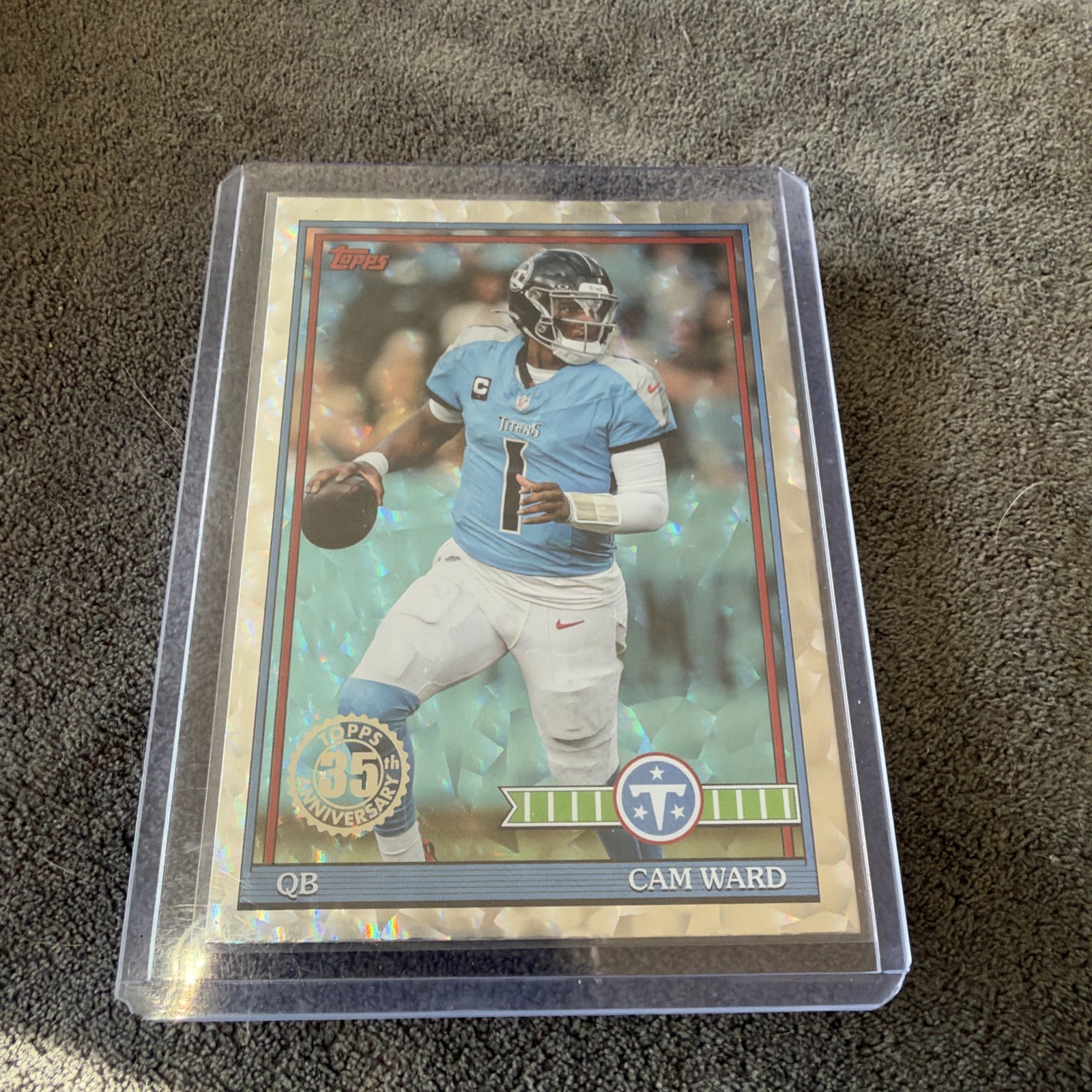 Topps 2025 Topps Sparkle Parallel Cam Ward 91TF-30 Tennessee Titans NFL