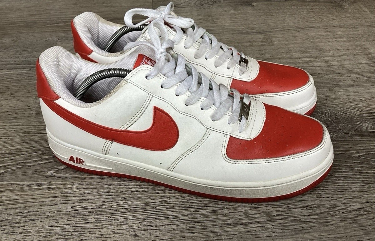 Nike Air Force 1 Mens 12 White Varsity Red Low Limited 306353-161