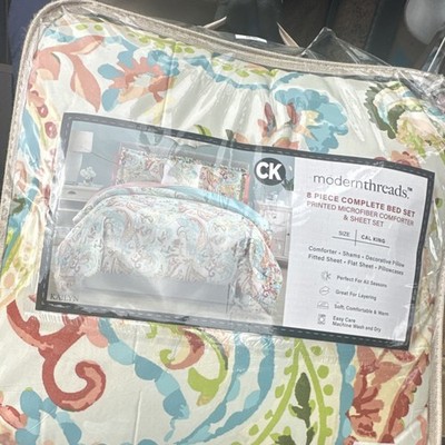 modernthreads Cal King 8 Piece Comforter Set KAILYN Floral & Nature