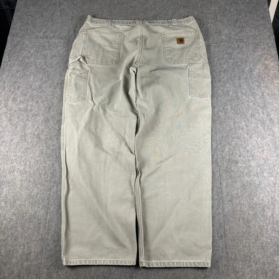 Carhartt Carpenter Cargo Pants Men's 42x32 Dungaree Fit Duck Canvas Work B11 DES - Image 2 of 4