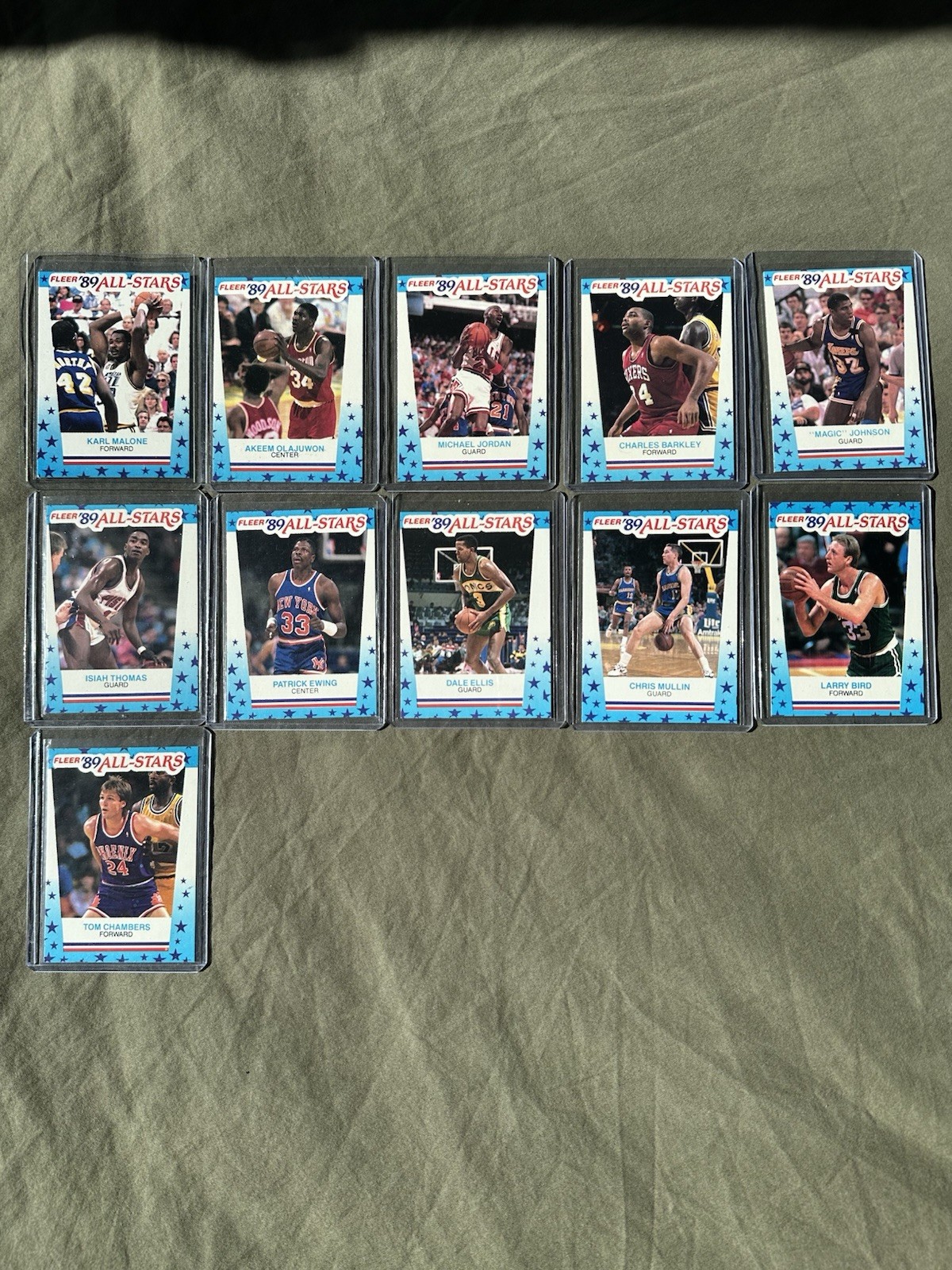 1989-90 Fleer Basketball All Star Sticker Complete Set of 11 MJ, Magic ...