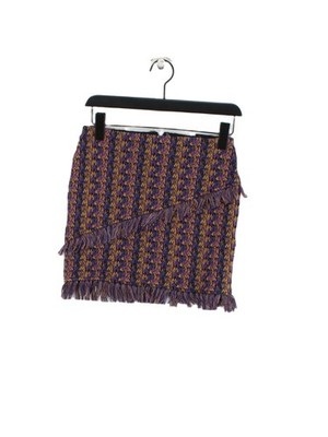 Noisy May Women's Mini Skirt S Purple Graphic Viscose with Polyester Short Mini