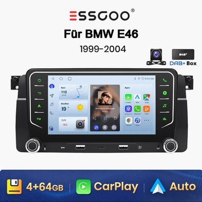 4+64GB Android 15 Autoradio Navi GPS Carplay DSP für 3er BMW E46 318 320d 325i