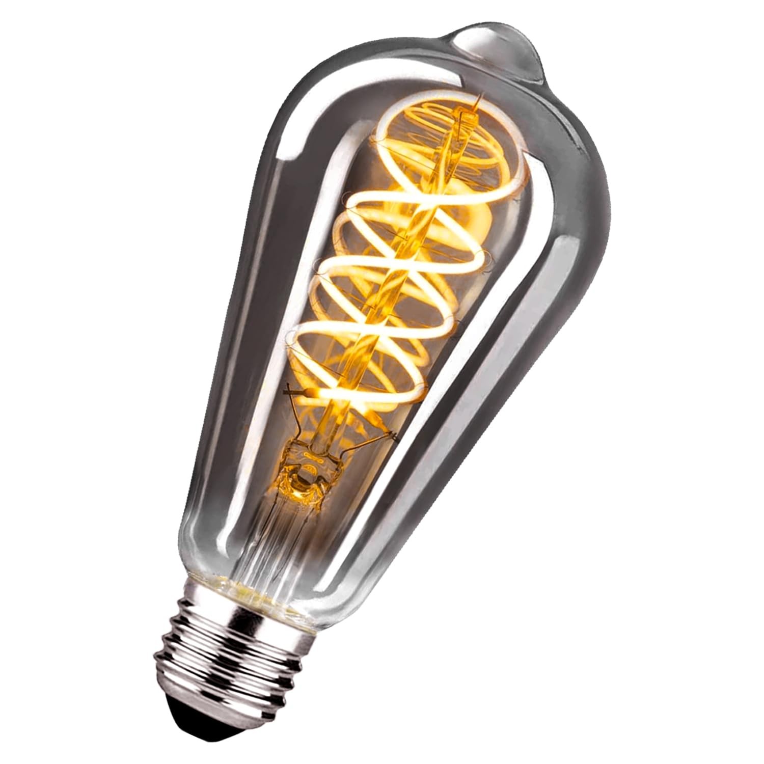 Lampe LED Rétro E27 ST64 4W à intensité variable avec filament ambré basse consommation