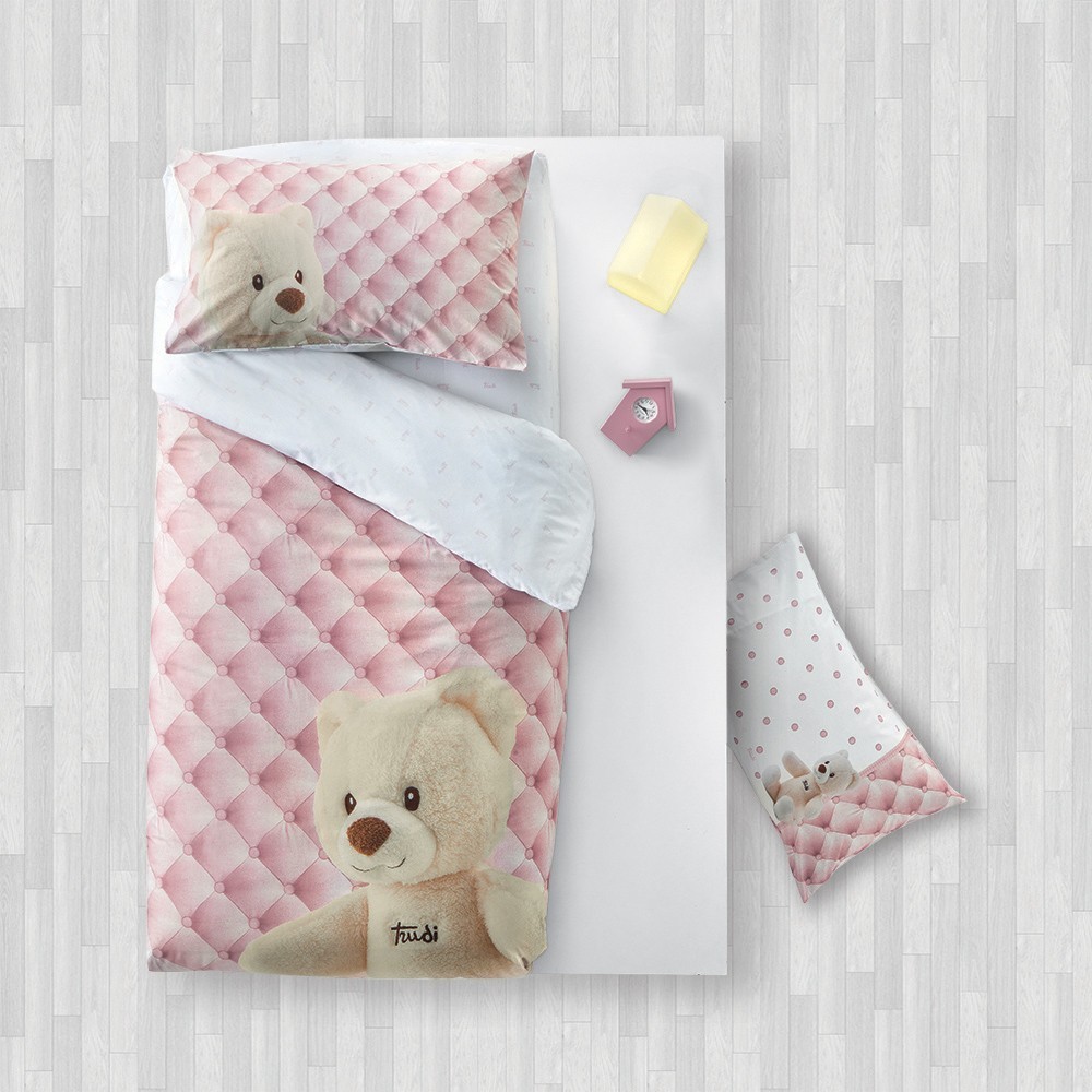 Copripiumino lettino Trudy Gabel Cremino rosa