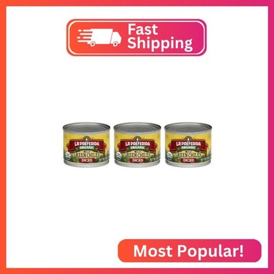 La Preferida Organic Diced Green Chile Peppers Fire-Roasted & Peeled Perfect for
