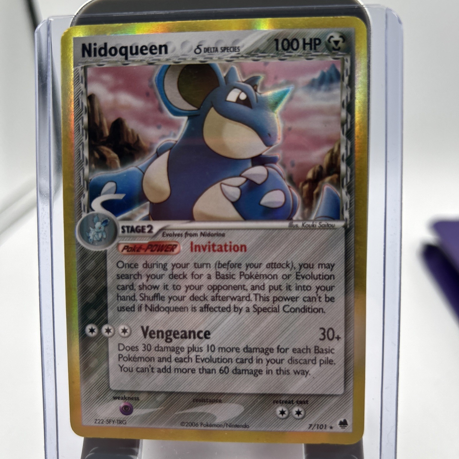 Pokémon TCG Nidoqueen (Delta Species) 7/101 Holo Rare - EX Dragon Frontiers - LP