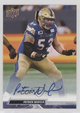 2023 Upper Deck CFL Auto Patrick Neufeld #72 Auto 16vq