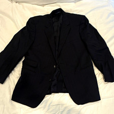 Brooks Brothers Men  s Navy Pinstripe Wool 2pc Tuxedo Blazer 2-Button 46