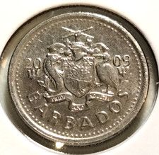 2009  Barbados  10  Cents  Coin - KM#12A -     (IN#16559) - Combined Shipping