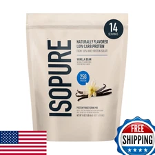 Isopure Low Carb 100% Whey Isolate Protein Powder, Lactose/Gluten-Free, Vanilla