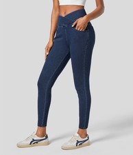 HALARA Flex High Waisted Pocket Denim 7/8 Leggings - Size Medium