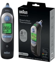BrAun ThermoScan 7 Digital Ear Thermometer - Age-Adjusted Fever Guidance - Black