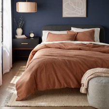 King Washed Waffle Weave Duvet Cover and Sham Set Camel - Threshold:
