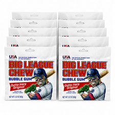 Big League Chew Outta Here brand new Bubble Gum, 12 Pack, 2.12 oz - Shredded