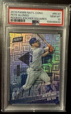 2019 Panini Nat’l Convention Pete Alonso Rookie #RC37 Escher Square /25 PSA 10