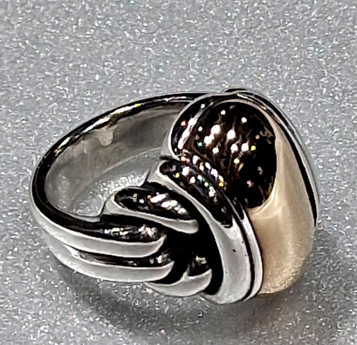 James Avery Sterling Silver 14k Large Knot Ring Gold Dome Size 6.5 Weight 17.4g - 第 4/24 張圖片