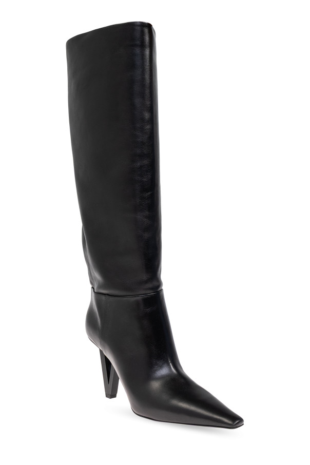 Versace - Women - Heeled boots - Black thumbnail 4