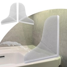 Silicone Shower Splash Guard - Bathtub Corner Water Guard 2 Pack