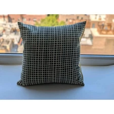 Throw Pillow CB2 Blue Geometric Block Print