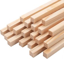 Wood Square Dowel Rods, 20PCS 1/2" x 12" Square Wooden Dowel Rods Wooden Sticks