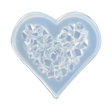 DIY Diamond Love Epoxy Resin Mold Crystal Stone Ornaments Silicone Mould