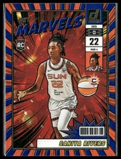 Saniya Rivers 2025 Donruss WNBA #5 Net Marvels Press Proof Blue Connecticut Sun