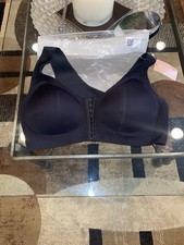 NWT Luna Hug 5XL Front Closure Front Hook Bra No Wire Black
