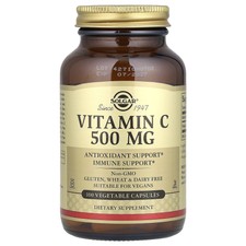 Vitamin C, 500 mg, 100 Vegetable Capsules