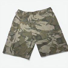 Wrangler Cargo Shorts Mens 38 Stretch Camo 10" Loose Fit Tech Pocket NWT