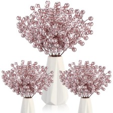 30 Pieces Artificial Christmas Picks with Snowflake Glitter Artificial Holly ...