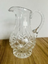 Elegant Cut Crystal Vintage O'Connors Church Supply Pitcher with Handle 9&rdquo;