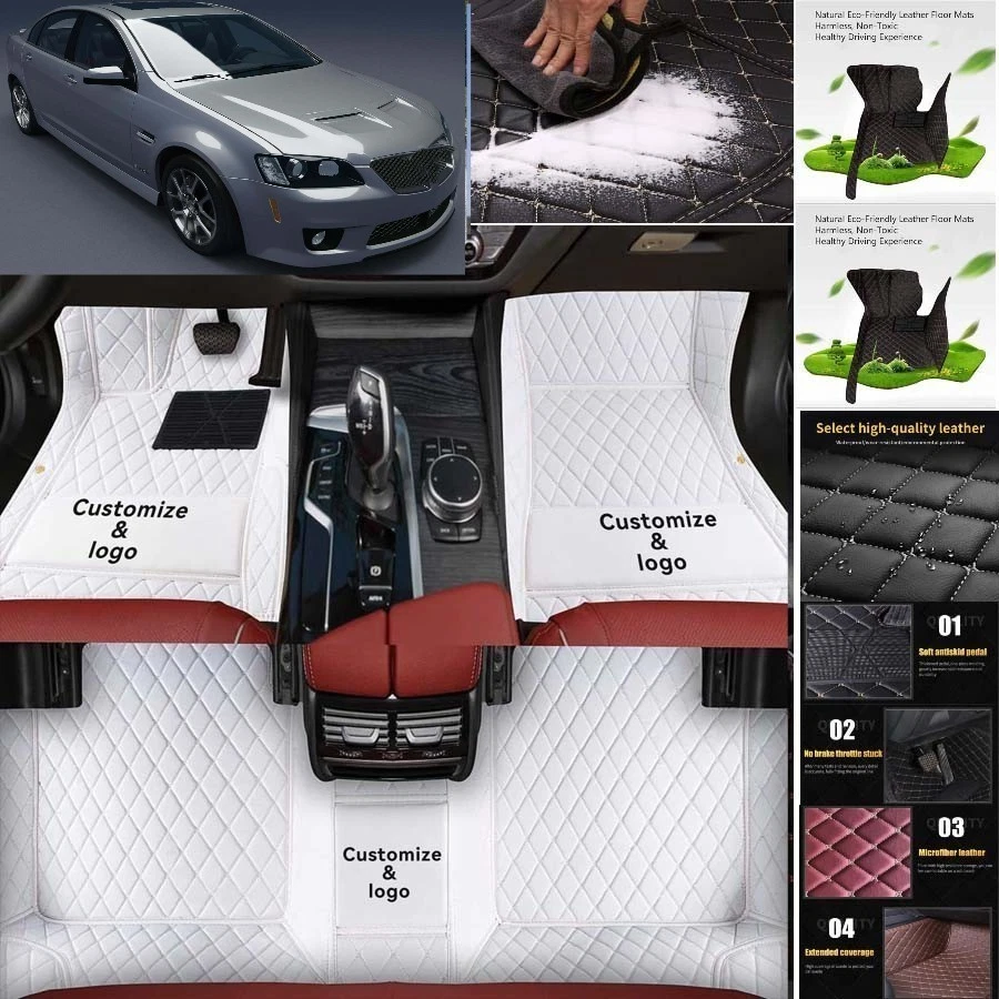 For Pontiac G8 Car Floor Mats PU Leather Auto Pads Interior Accessories Foto 3 de 4