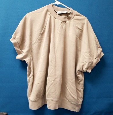 Essentials Fear Of God Beige/Brown Short Sleeve Sweatshirt Mens Sz XL