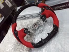 Red Leather Carbon Fiber Steering Wheel For Toyota Camry XV80 XSE SE 2025 2026+