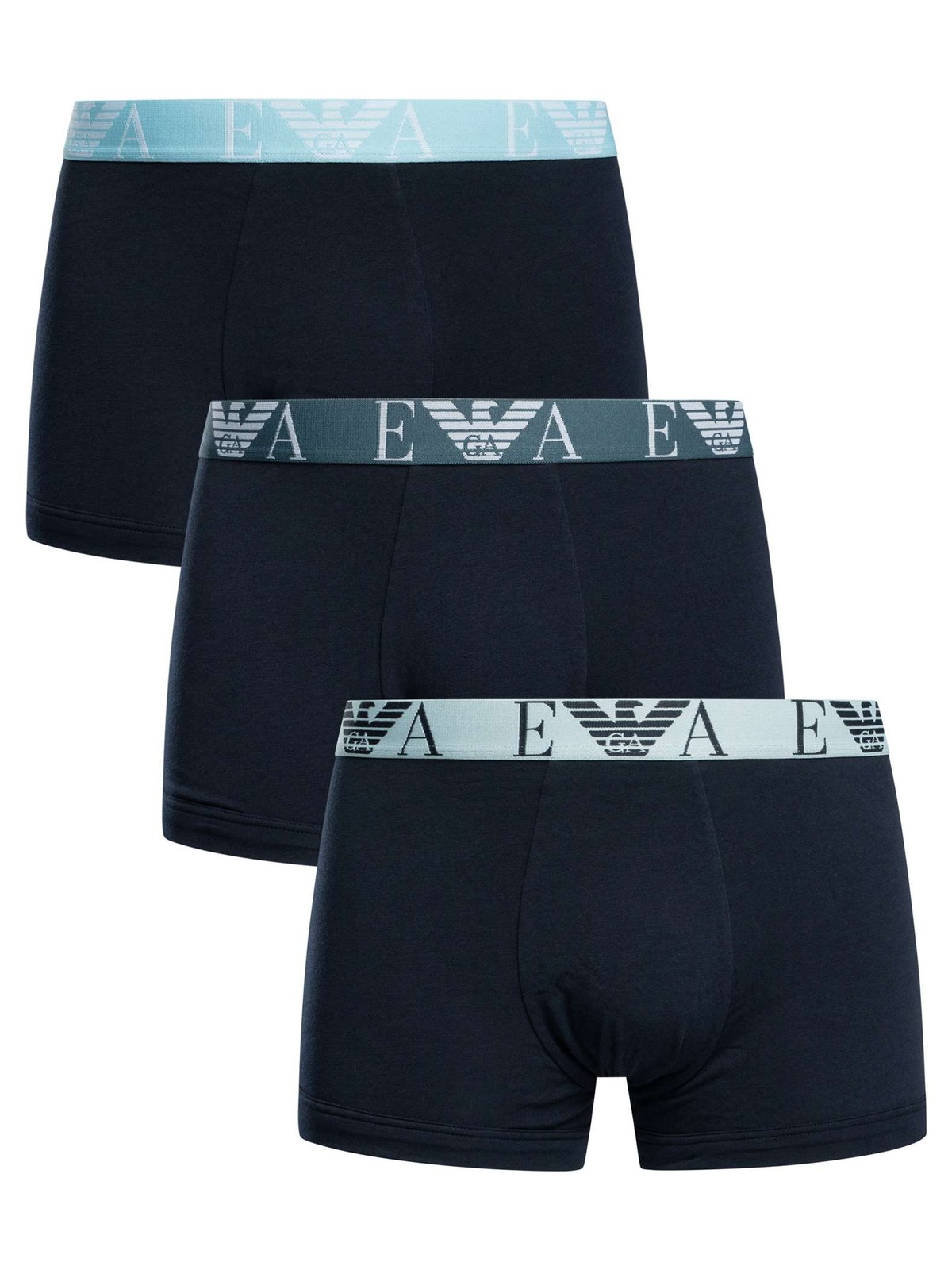 Emporio Armani Men's Blue 3 Pack Trunks - Image 2