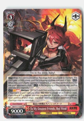To My Greatest Friends, Red Hood GODDESS OF VICTORY: NIKKE NIK/S117-E065 R NM