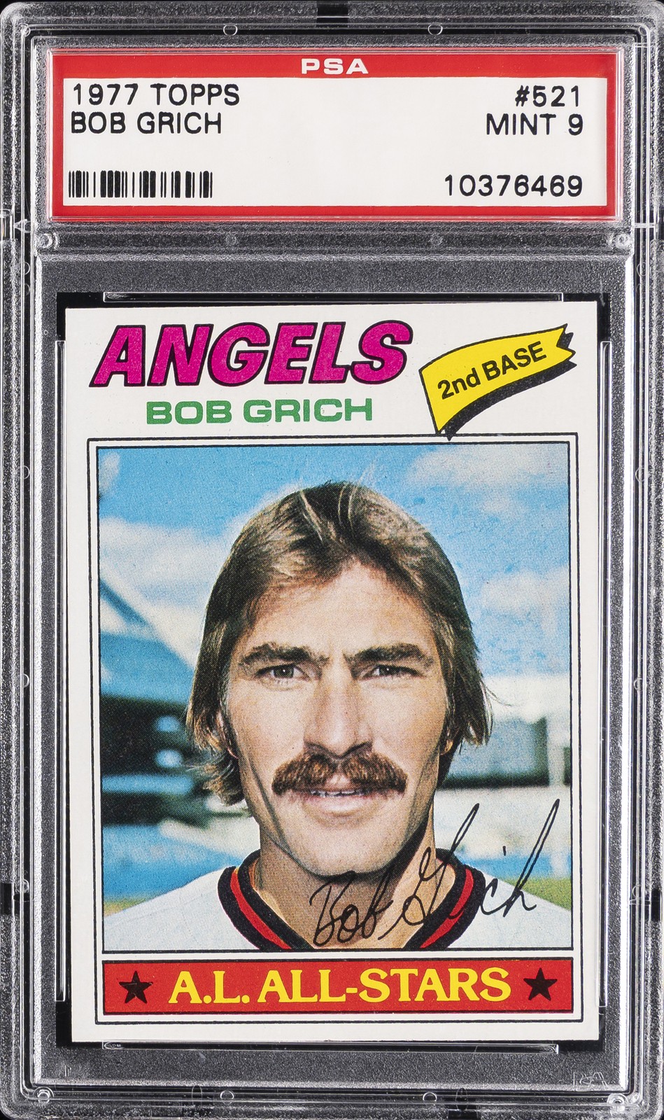 1977 TOPPS #521 BOB GRICH PSA 9