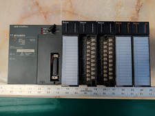 MITSUBISHI MELSEC A1SJHCPU RACK W/ (3) A1SX40...