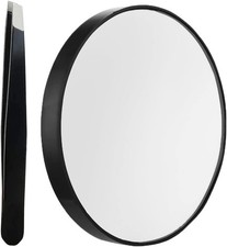 TTS 10X Magnifying Makeup Mirror, Round Mirror 2 Suct Cups Facial